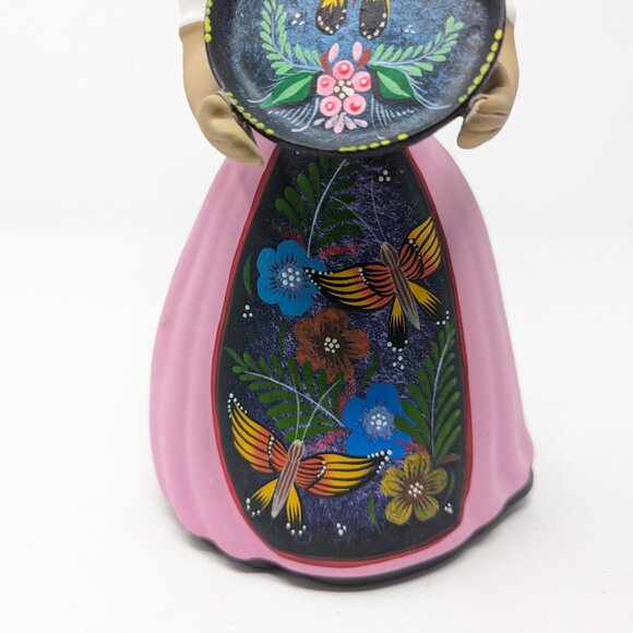 Lupita Navarro Original Mexican Folk Art Ceramic Handcrafted Hand Painted Doll - Picture 3 of 9